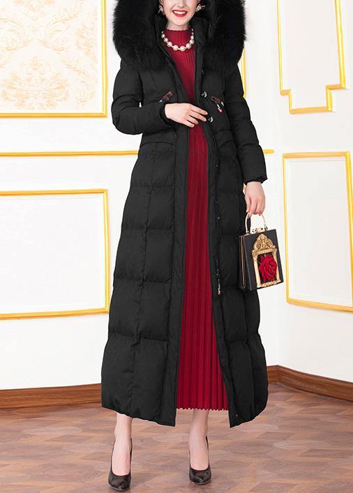 Fine Loose Fitting Winter Jacket Winter Coats Black Hooded Outfit