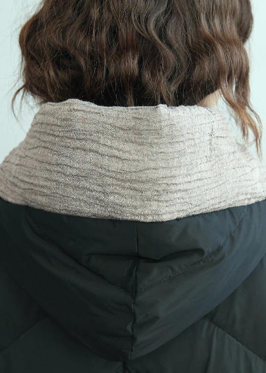 Black Down Coat Winter Oversize Hooded Parka Winter New Outwear