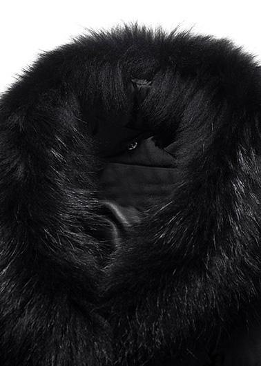 Fine Jackets & Coats Thick Overcoat Black Fur Collar Coats
