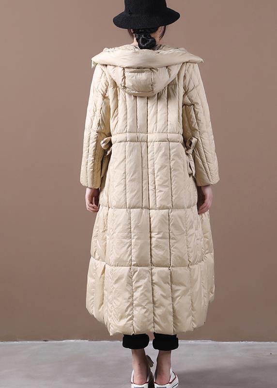 Khaki Down Jacket Woman Winter Parka Hooded Pockets New Jackets