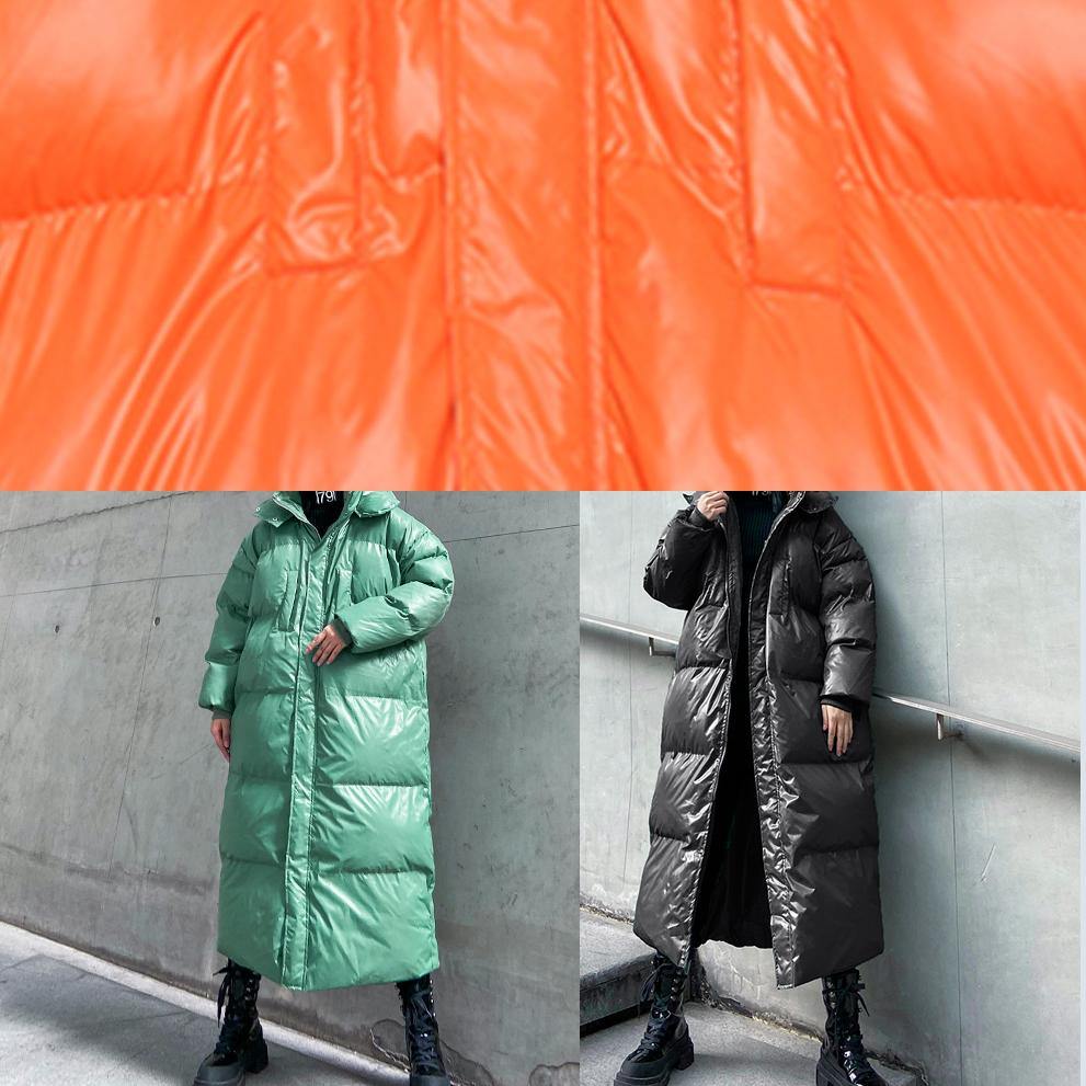 Clothing Down Jacket Outwear Green Hooded Zippered Winter Outwear