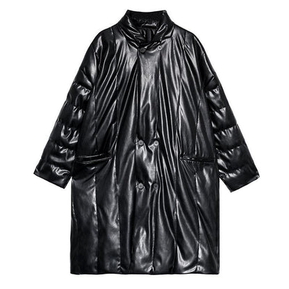 Clothing Snow Jackets Notched Coats Black Double Breast Duck Down Coat