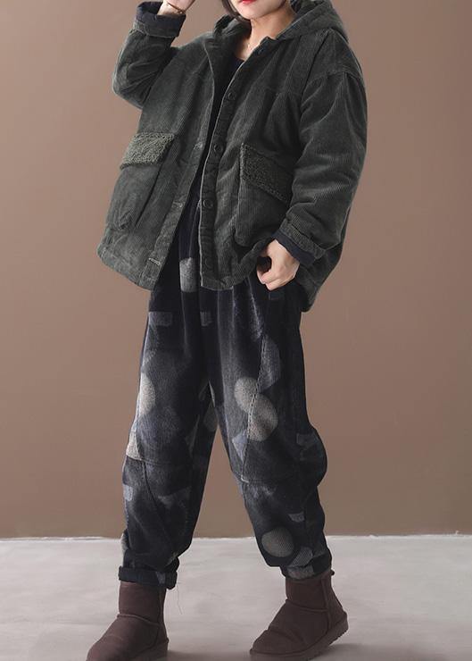 Fine Plussize Snow Jackets Hooded Outwear Green Short Coats