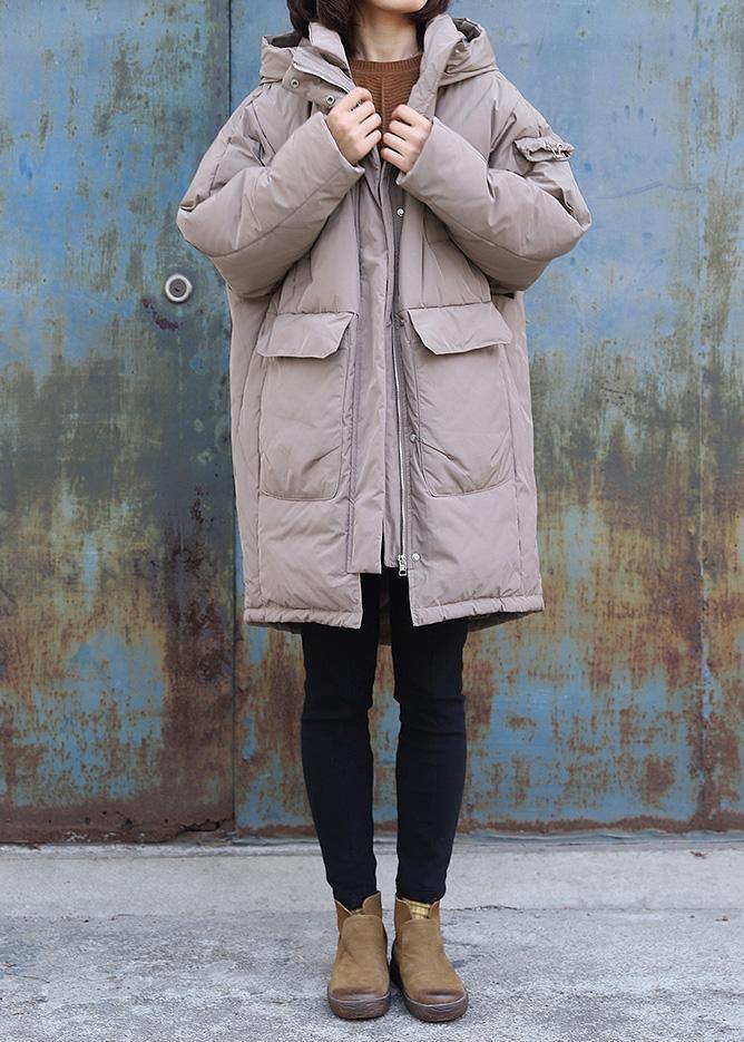 Fine Jackets & Coats Winter Outwear Khaki Hooded Winter Outwear
