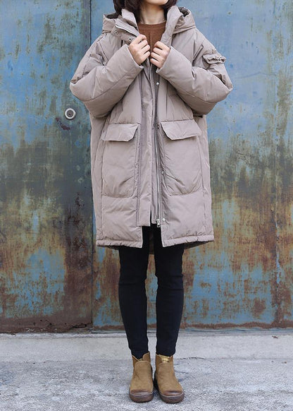 Fine Jackets & Coats Winter Outwear Khaki Hooded Winter Outwear