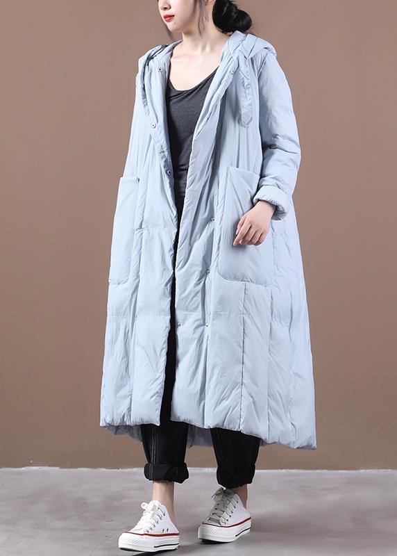 Snow Jackets Winter Outwear Red Hooded Large Pockets Goose Down Coat