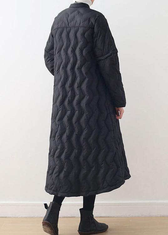 Fine Parka High Neckjackets Black Whitewear on Both Sideswarm Winter Coat