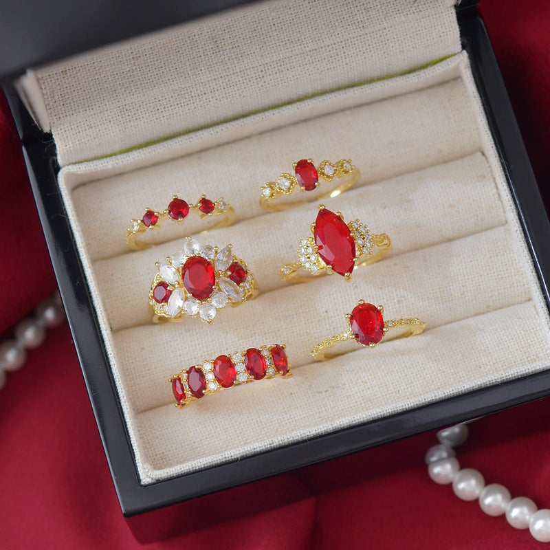 Trinity Ruby Ring