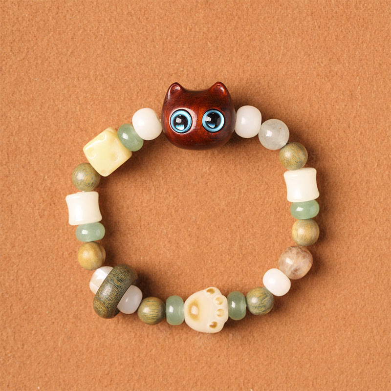 Peace Bracelet With Bodhi Seed, Green Sandalwood & Green Aventurine