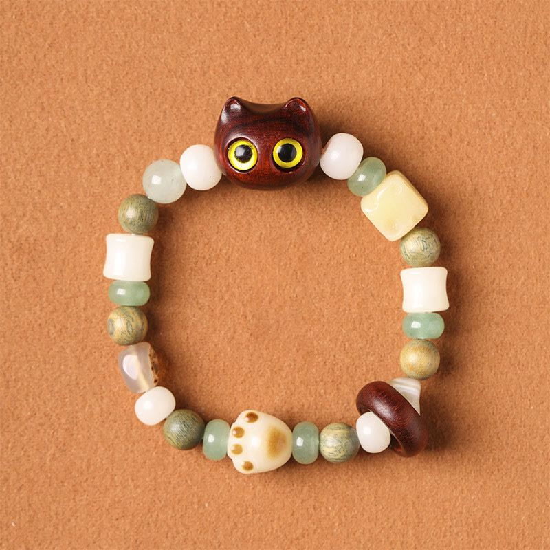 Peace Bracelet With Bodhi Seed, Green Sandalwood & Green Aventurine