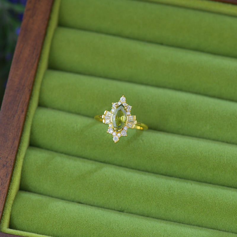 Verdant Art Deco Ring