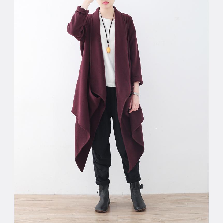 Burgundy Wool Coat Oversized Jackets & Coats Boutique Maxi Coat