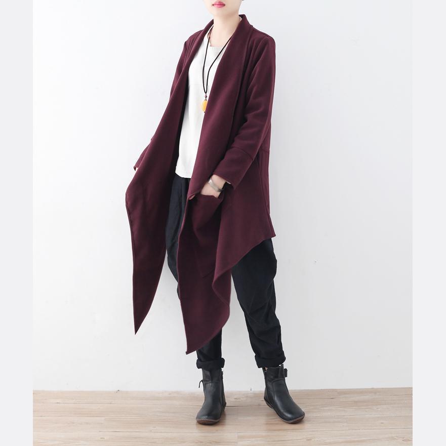 Burgundy Wool Coat Oversized Jackets & Coats Boutique Maxi Coat