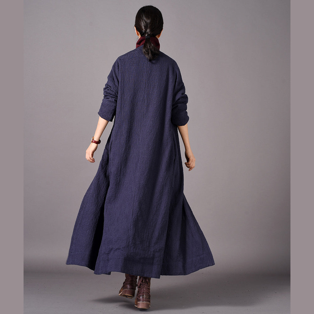 Red Coats Embroidery Baggy Trench Coat Side Open Coats