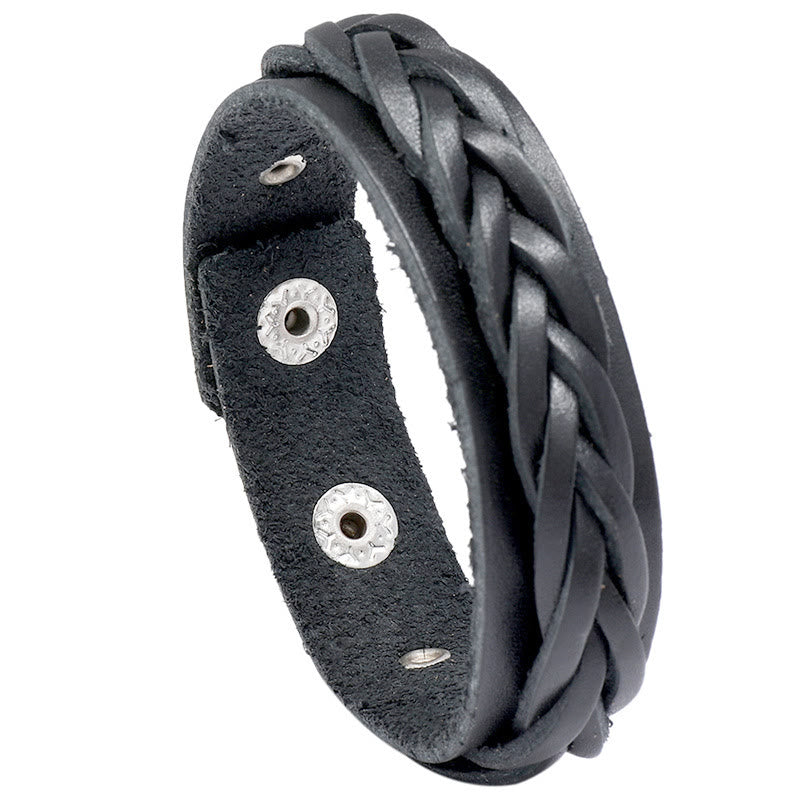 Weaving Leather Adjustable Strengthen Bracelet