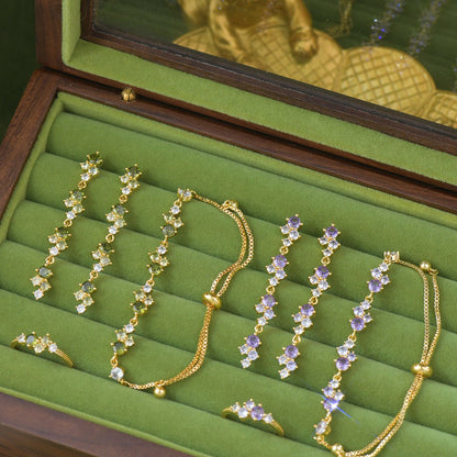 Violet Cascade Earrings