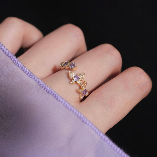 Violet Flutter Ring