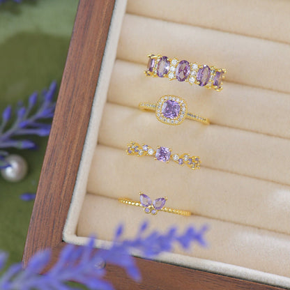 Violet Poetry Ring