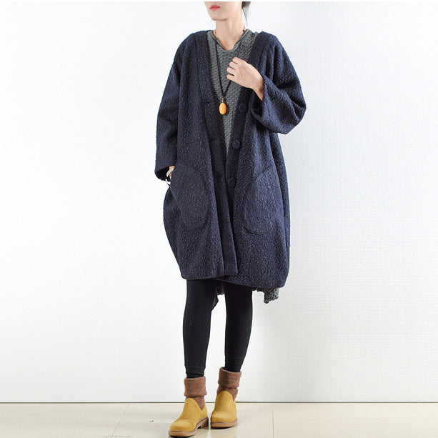 Winter Coats Navy Woolen Coats Jacket Winter Hoodie Coat