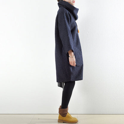 Winter Coats Navy Woolen Coats Jacket Winter Hoodie Coat
