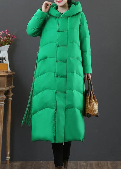 Loose Fitting Snow Jackets Winter Outwear Black Hooded Zippered Duck Down Coat
