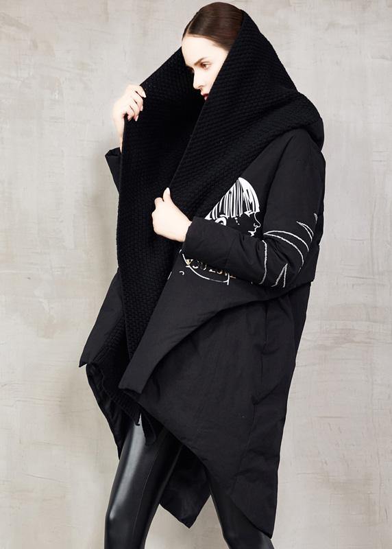 Winter Jacket Back Open Jackets Black Low High Design Down Jacket Woman