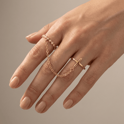 Blessed Bond Silver Ring - (adjustable)